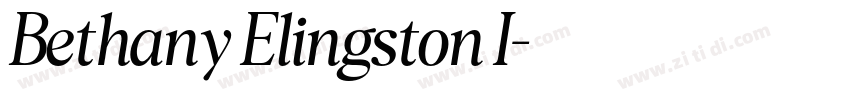 Bethany Elingston I字体转换